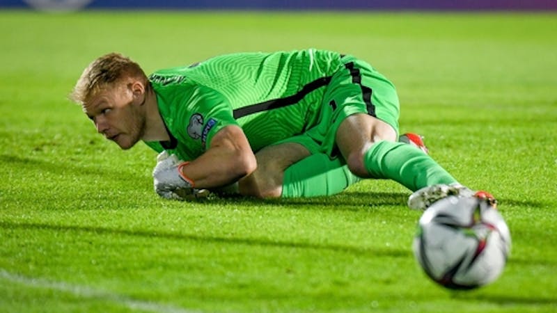 San Marino, Republic of San Marino, November 15, 2021, England's Aaron Ramsdale during FIFA World Cup Qatar 2022 World Cup qualifiers - San Marino vs England