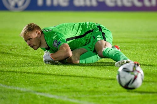 San Marino, Republic of San Marino, November 15, 2021, England's Aaron Ramsdale during FIFA World Cup Qatar 2022 World Cup qualifiers - San Marino vs England