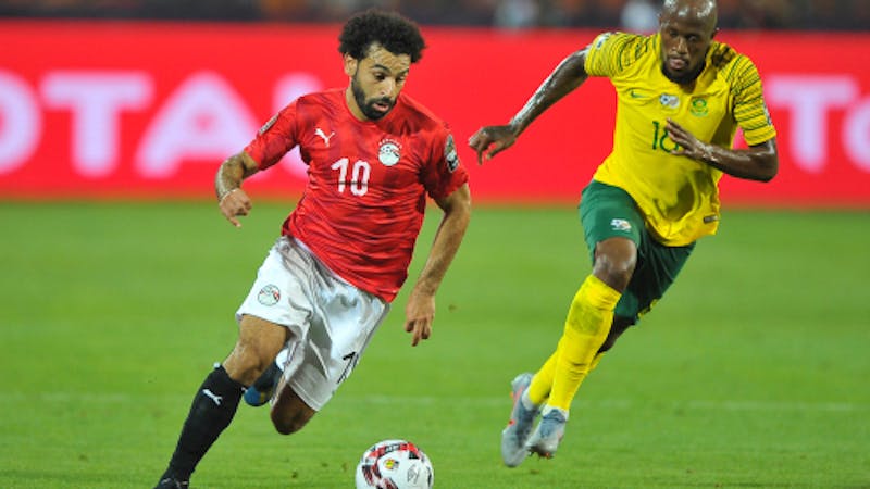 CAIRO, EGYPT - JUNE 21: Mohamed Salah of Egypt during the 2019 Africa Cup of Nations Group A match between Egypt and v south africa at Cairo International Stadium.