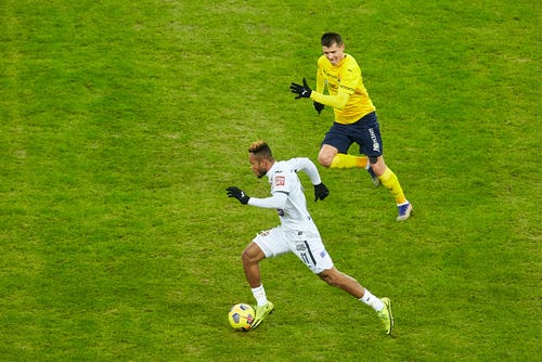 Rostov-on-Don, Russia - DECEMBER 17, 2020: Chidera Ejuke of PFC CSKA Moscow in action during the Russian Premier League. FC Rostov v PFC CSKA Moscow