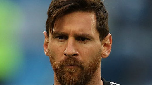 Argentine footballer Lionel Messi on 26 June 2018, ahead of the 2018 FIFA World Cup group stage match against Nigeria