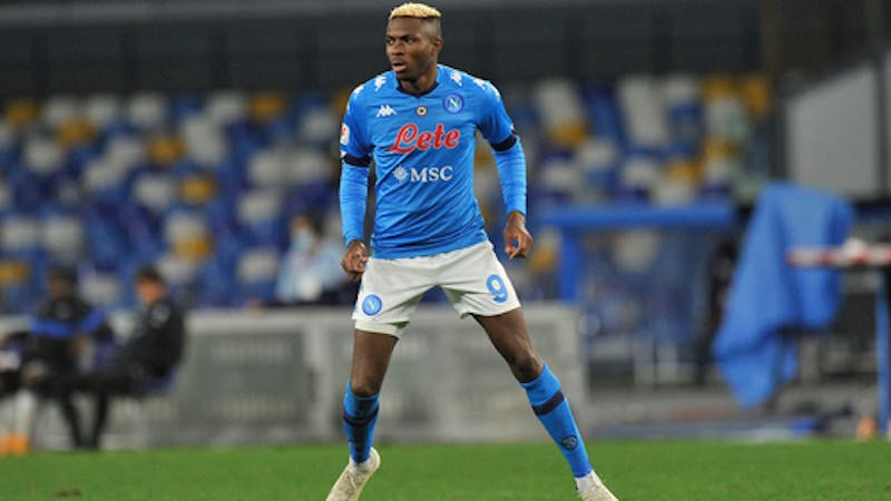 Naples, Italy, 03 Feb 2021. Victor Osimhen player of Napoli, during the semi-final match of the Italian Cup between Napoli vs Atalanta final result 4-1, played at the Diego Armando Maradona.