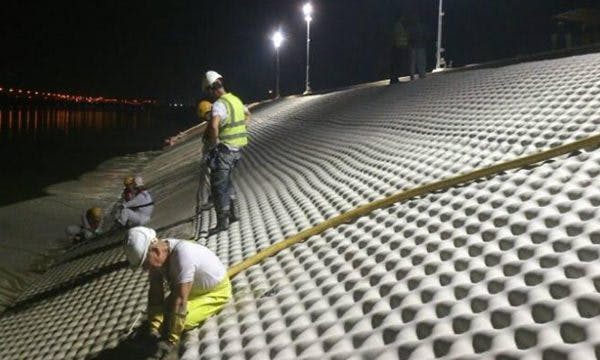 Construction at night