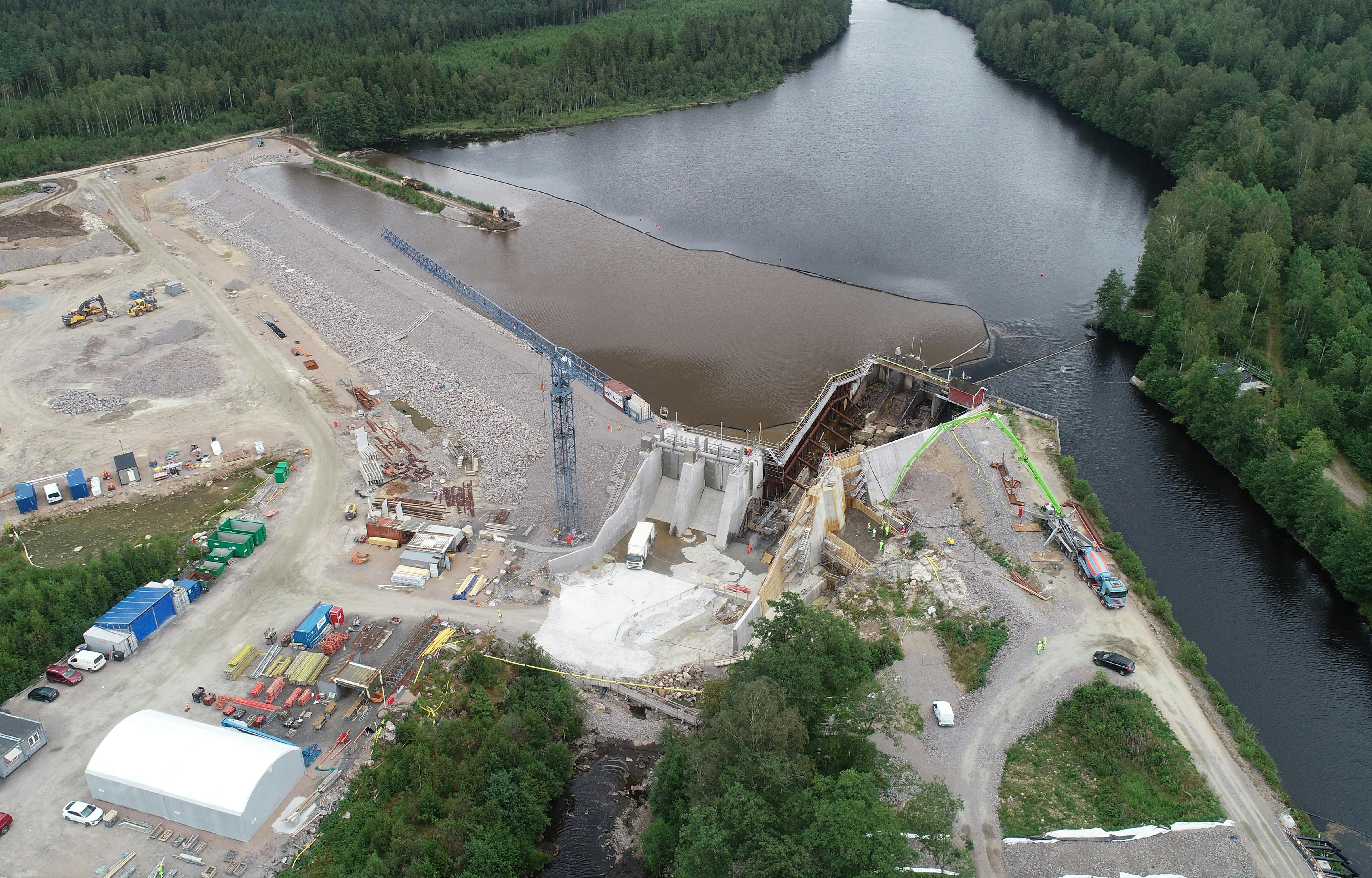 Tecomatic miljögardin vid byggnationen av damm i Hylte
