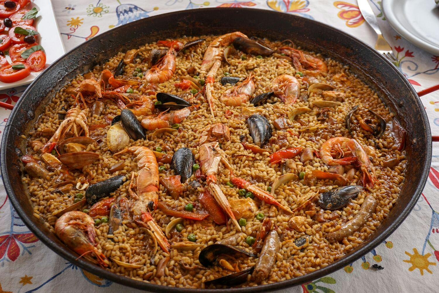 Traditional paella from Valencia