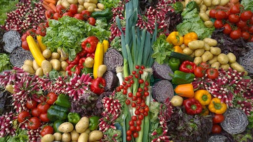 Fruit and vegetables from the Vegan Fest in Barcelona 