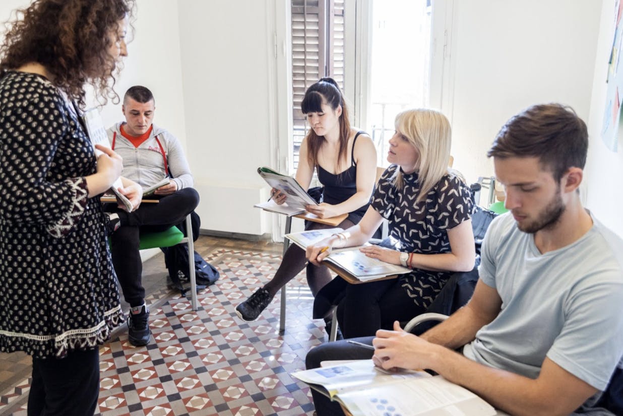 English teaching classroom in Barcelona