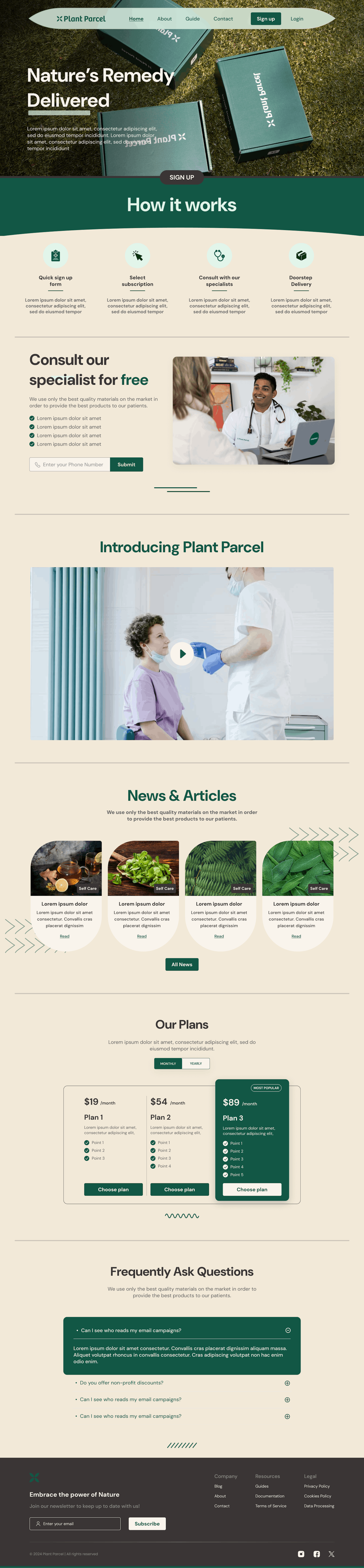 Plant Parcel UI Design