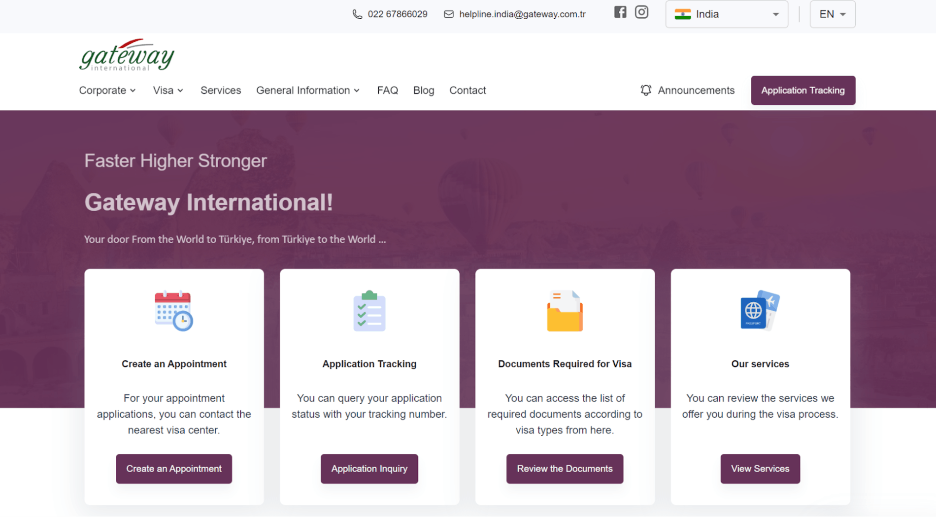 turkey sitcker visa gateway international website