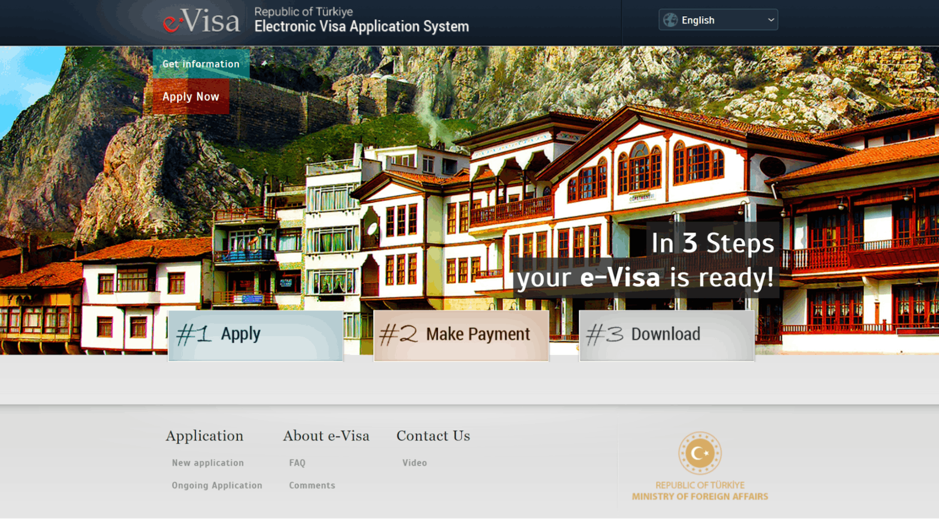 Turkey evisa application portal
