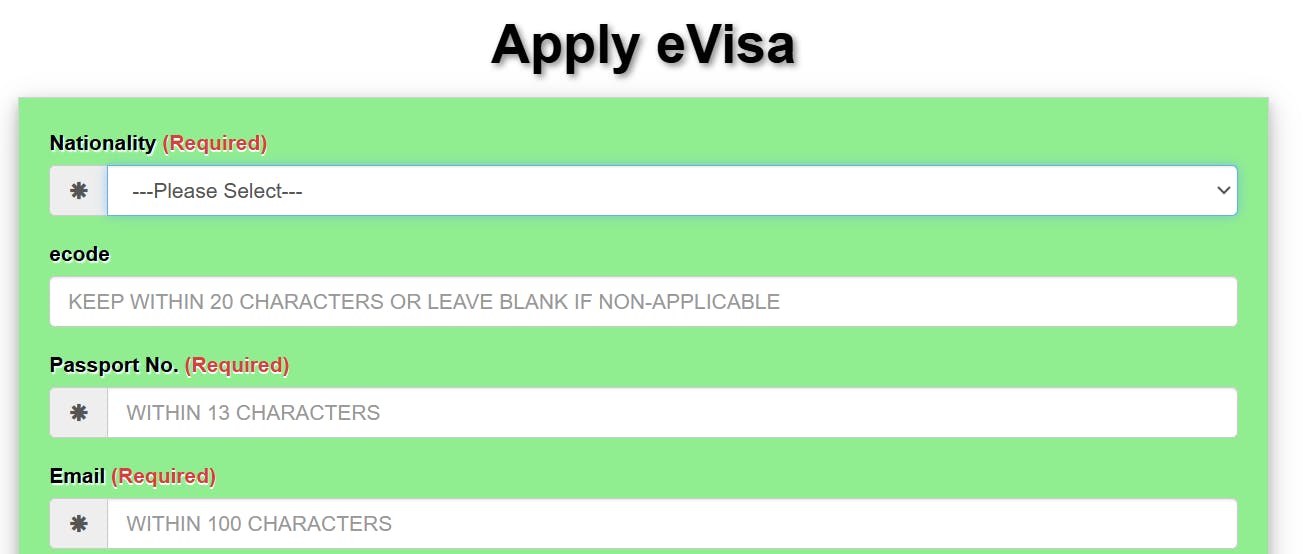 Taiwan e visa