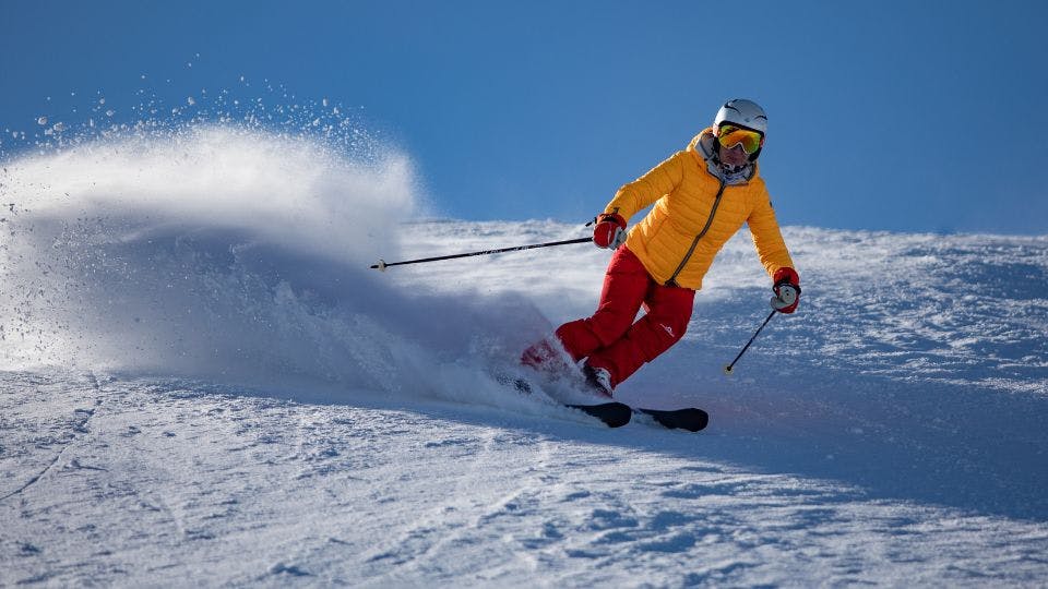 Skiing in Georgian Caucasus Mountains