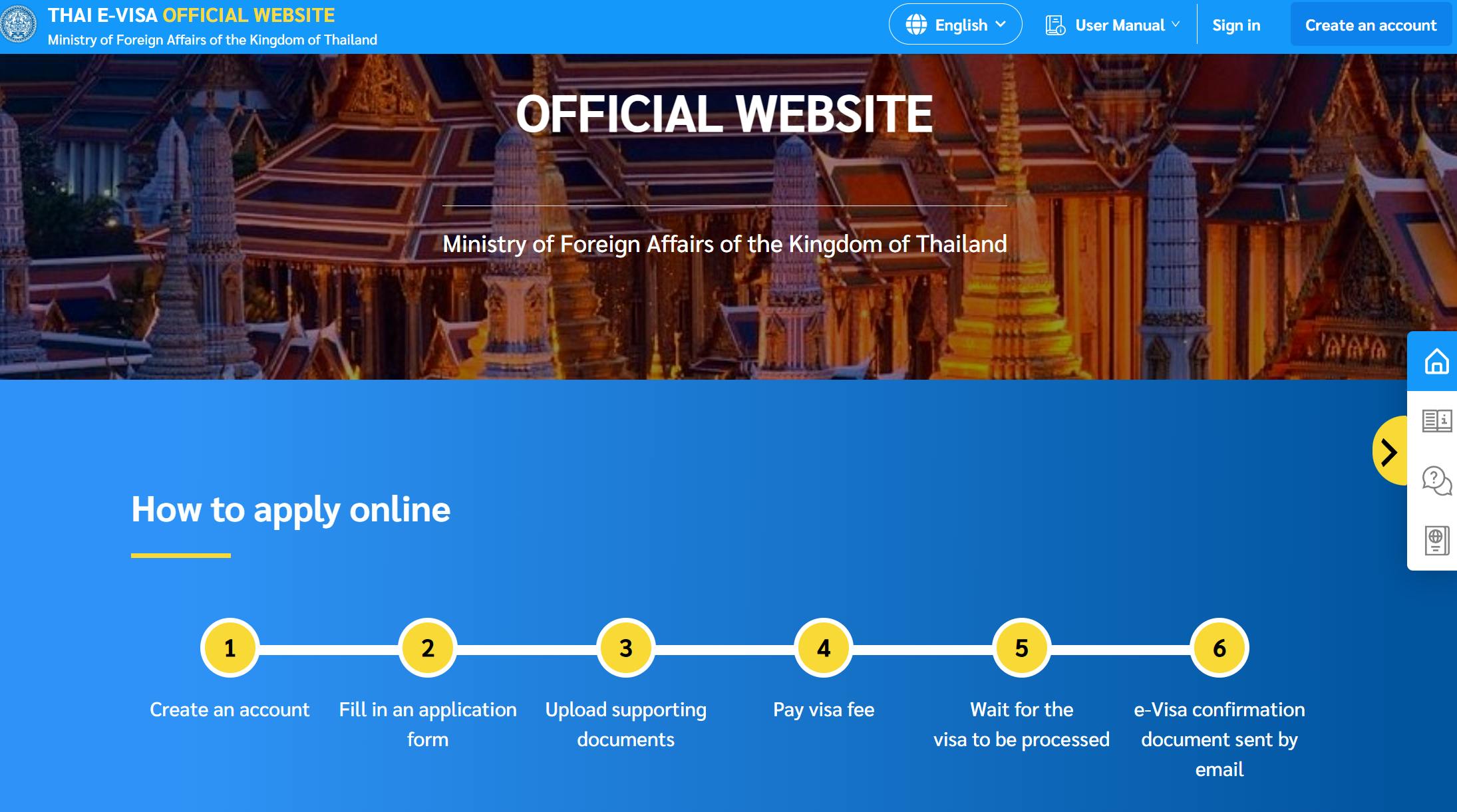 thailand e visa portal