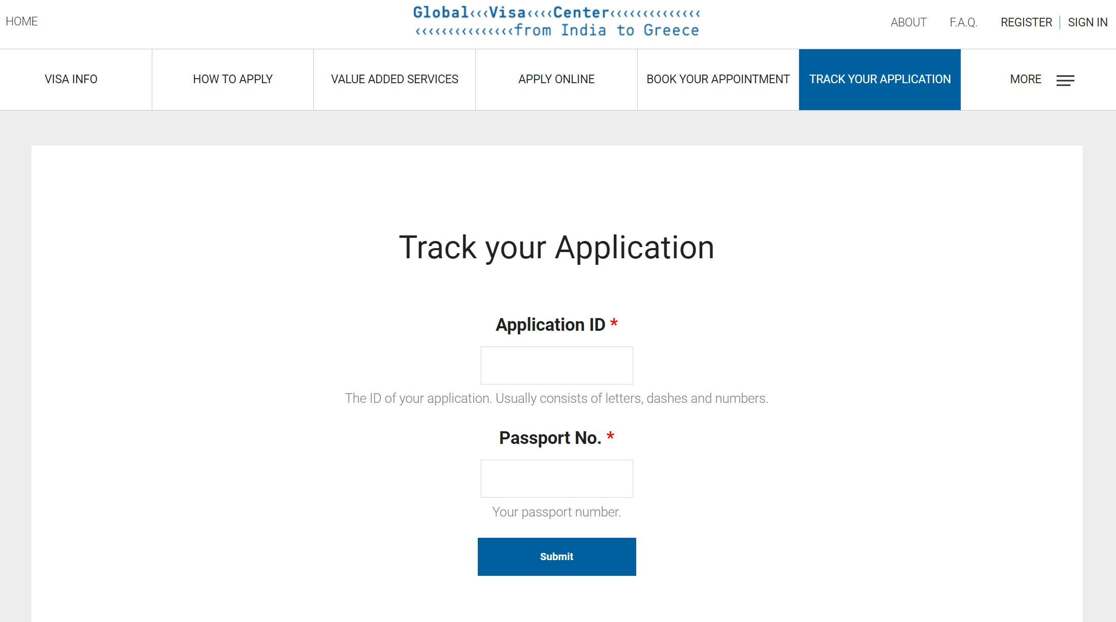 Greece visa application tracking