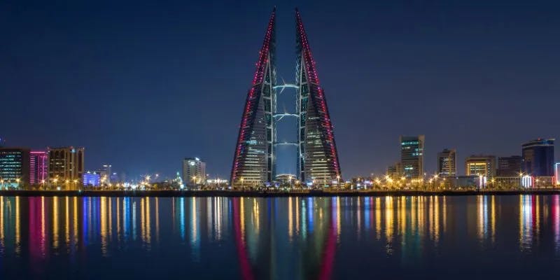 Bahrain Buildings at Night