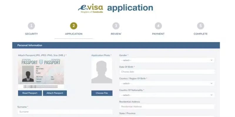 Cambodia e-visa application portal