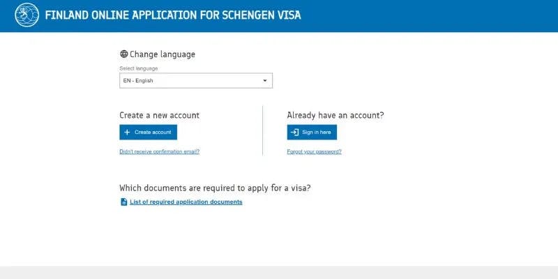 Finland Online Application for Schengen Visa