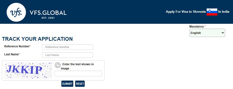  Tracking the application status of Slovenia Visa for Indians