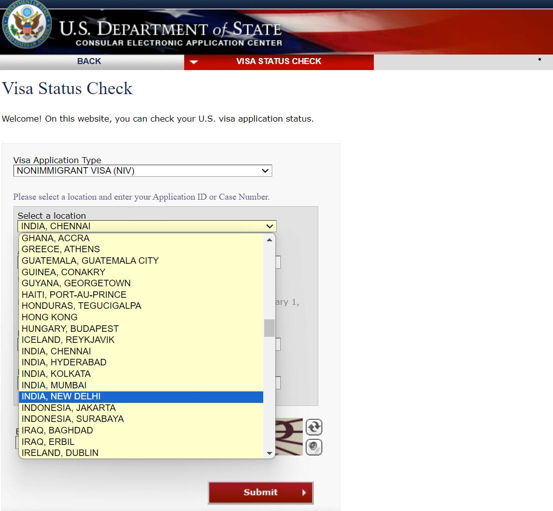 US Visa Status Check