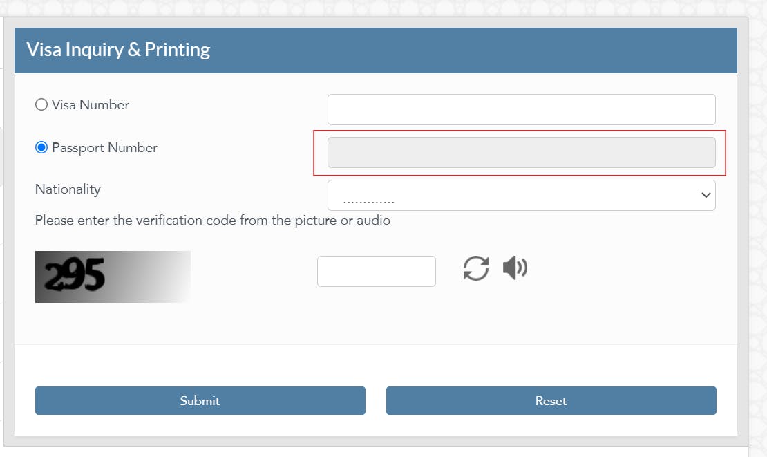 Qatar visa status checking using passport number