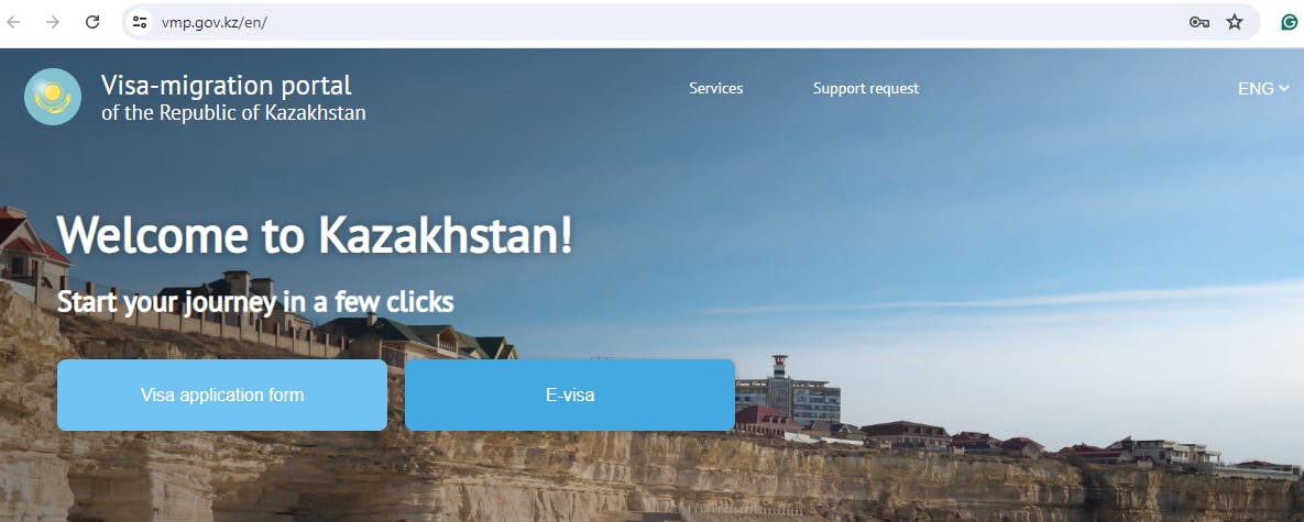 Visa Application Portal for Kazakh visas