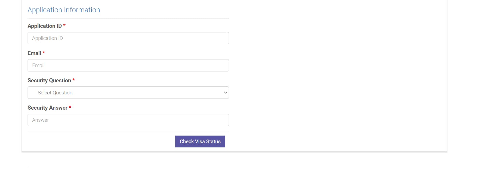 Tracking Tanzania visa application using the government website