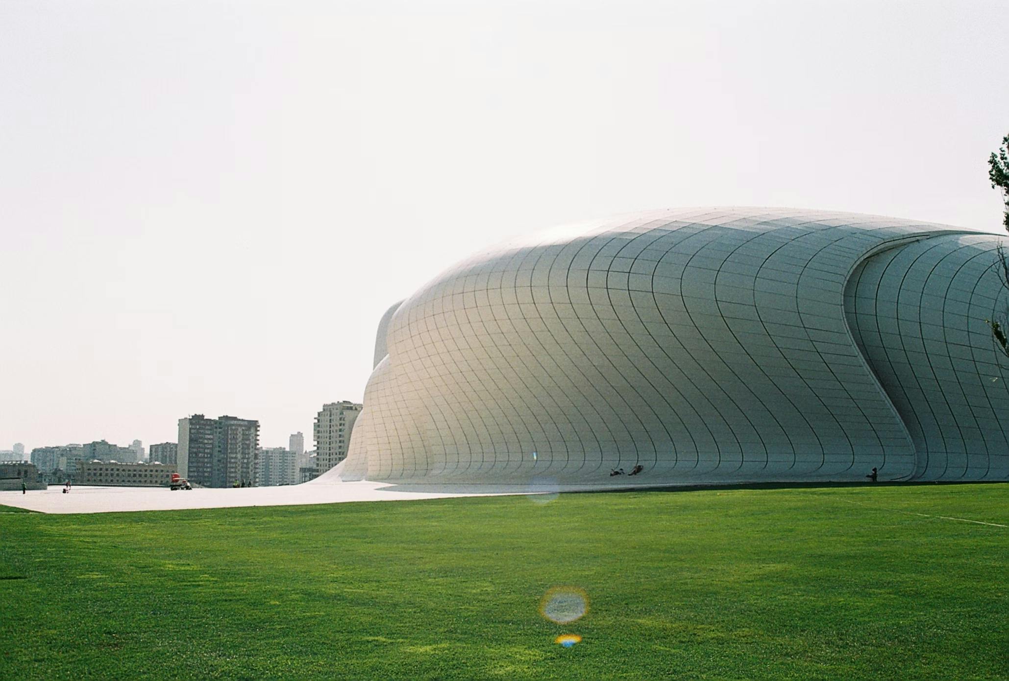 The iconic Heydar Aliyev center designed by Iraqi-British architect Zaha Hadid.
