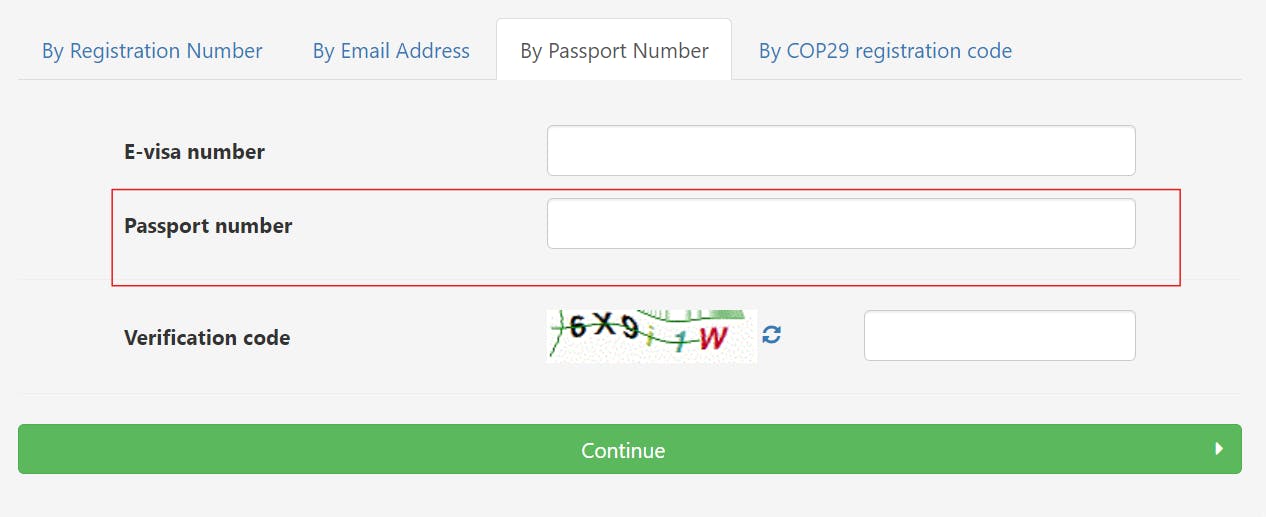   Azerbaijan visa check by passport number