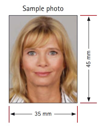 german visa photo size