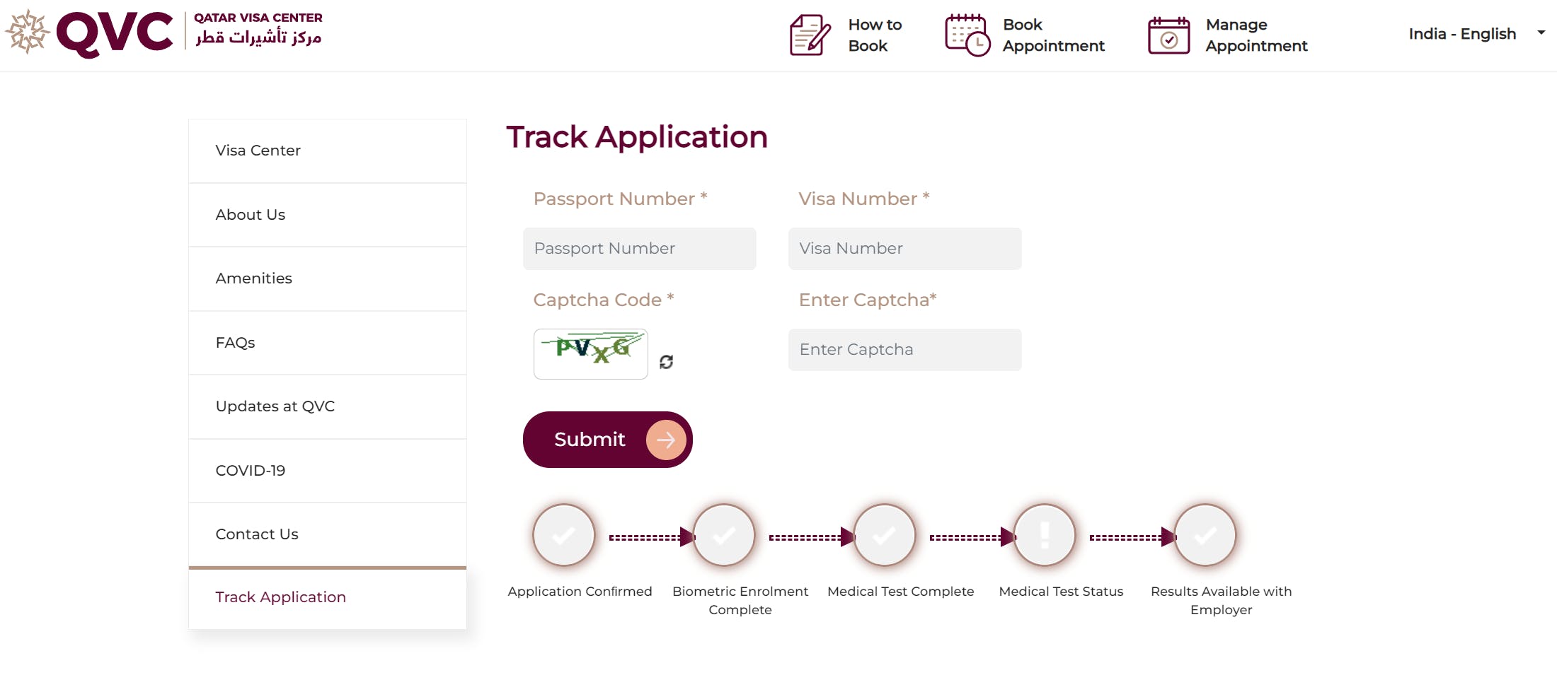 check qatar visa status using the QVC portal