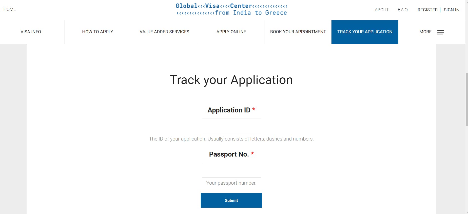 Greece visa application status tracking