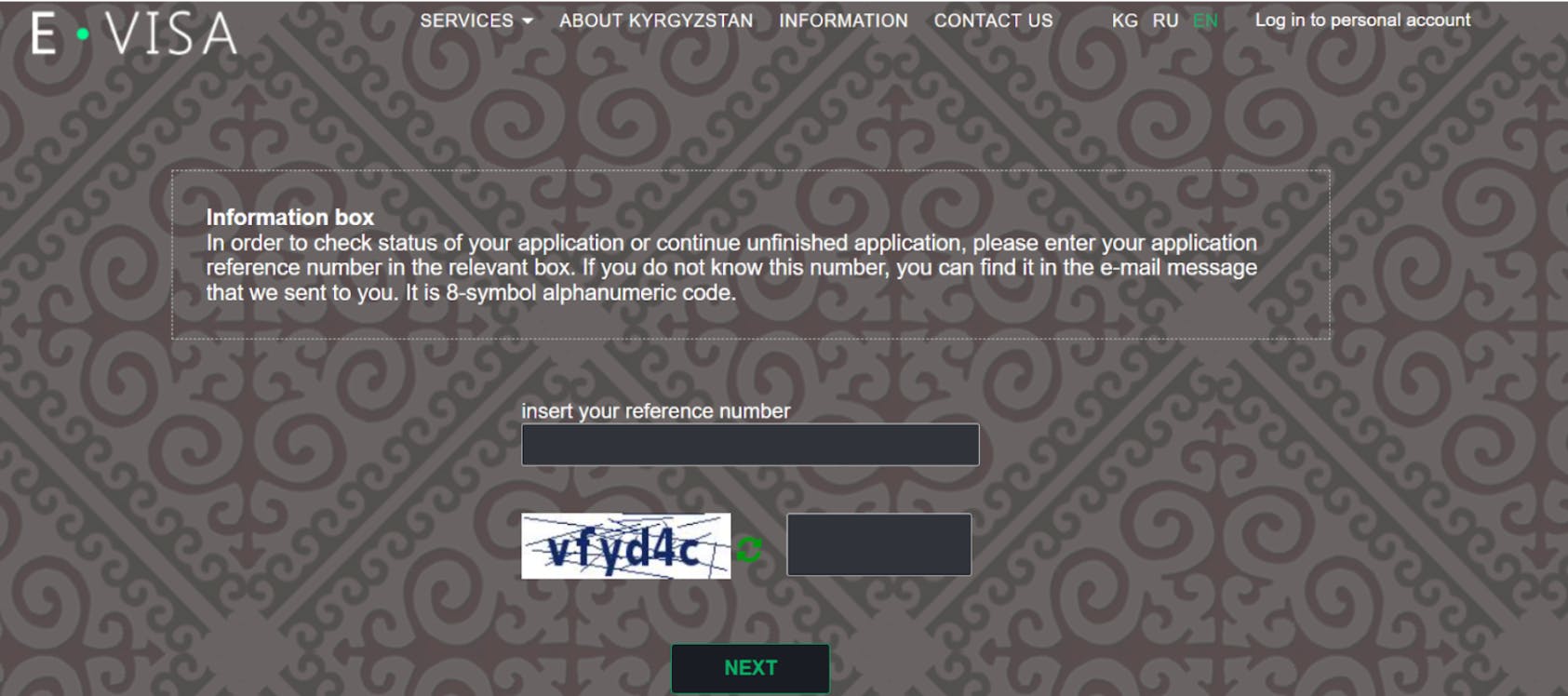 kyrgyzstan visa status checking portal