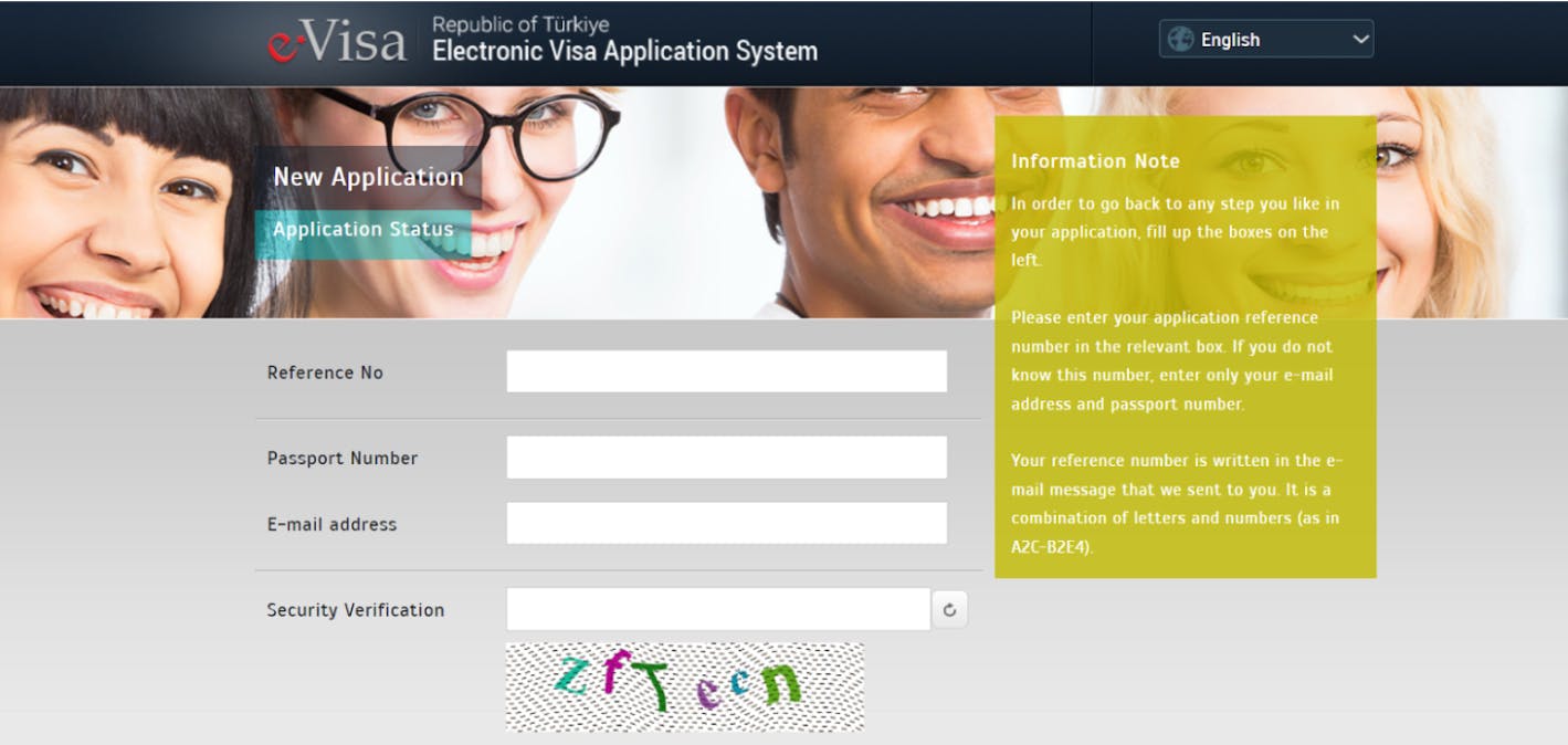 Turkey evisa application application system