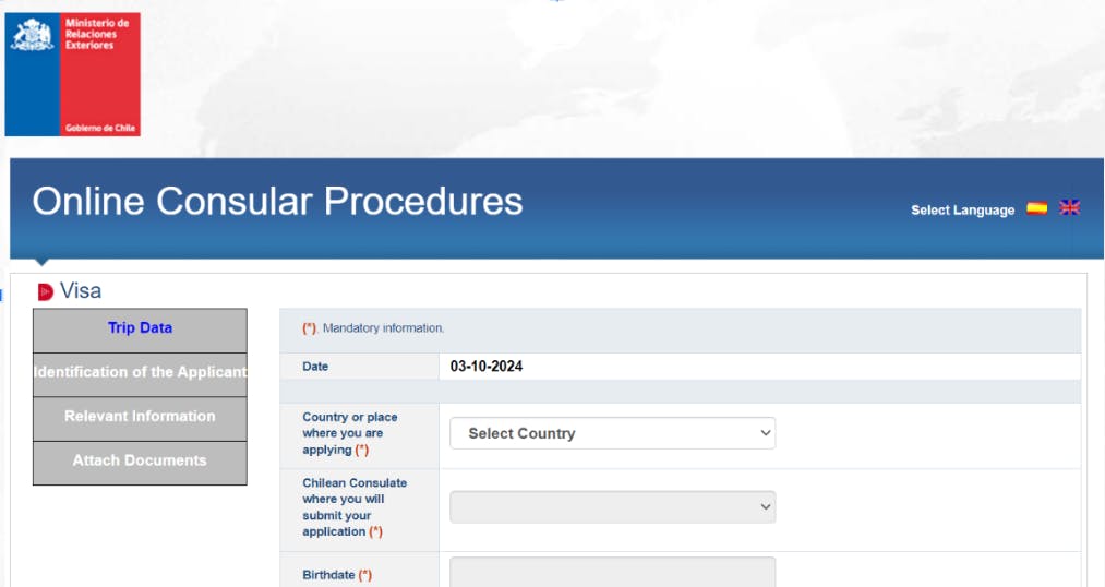 Chile consular services online