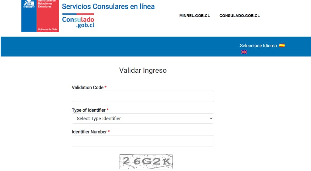 Chile visa status checking portal