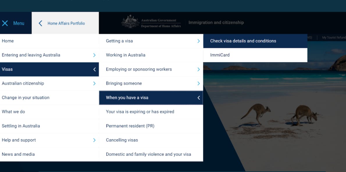 Australia visa status checking online