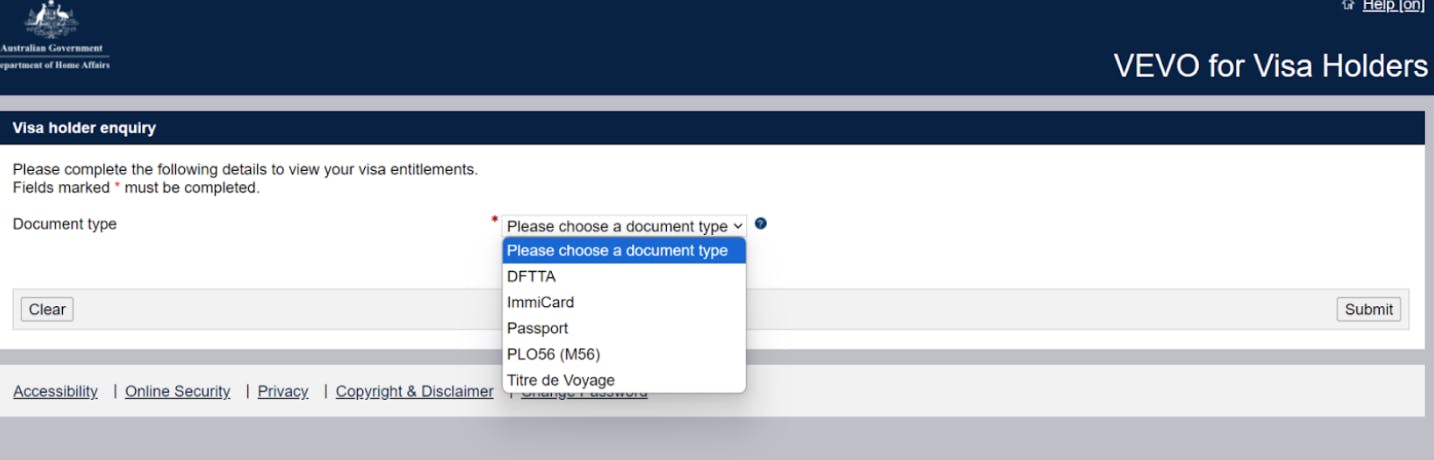 Australia visa status checking online