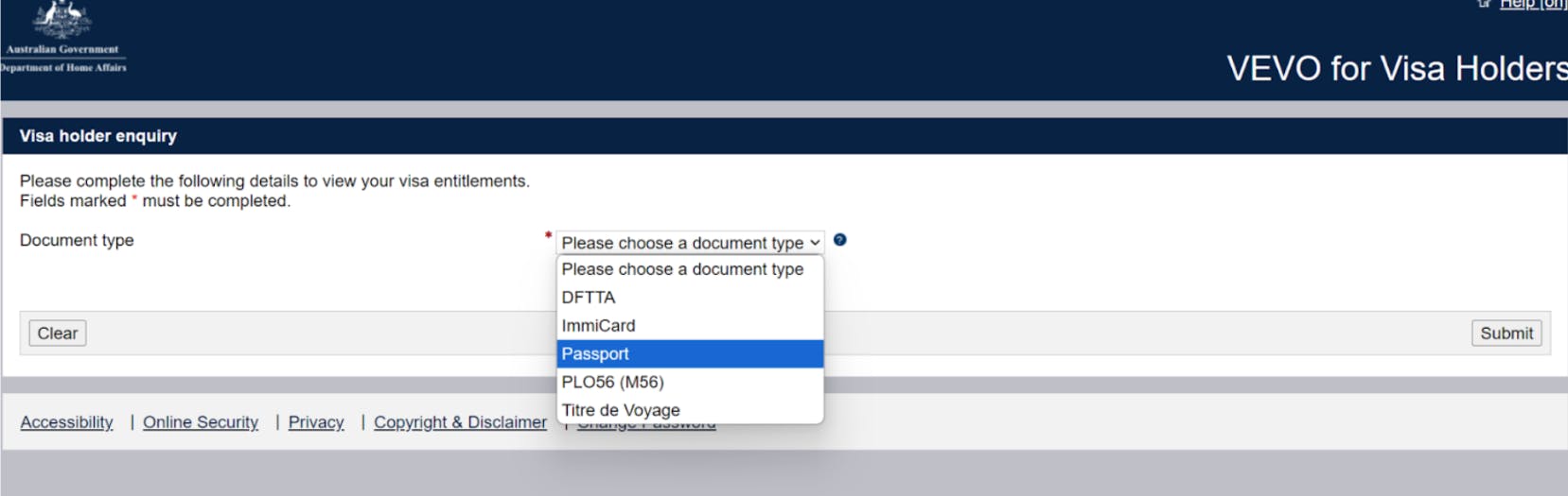 Australia visa status checking