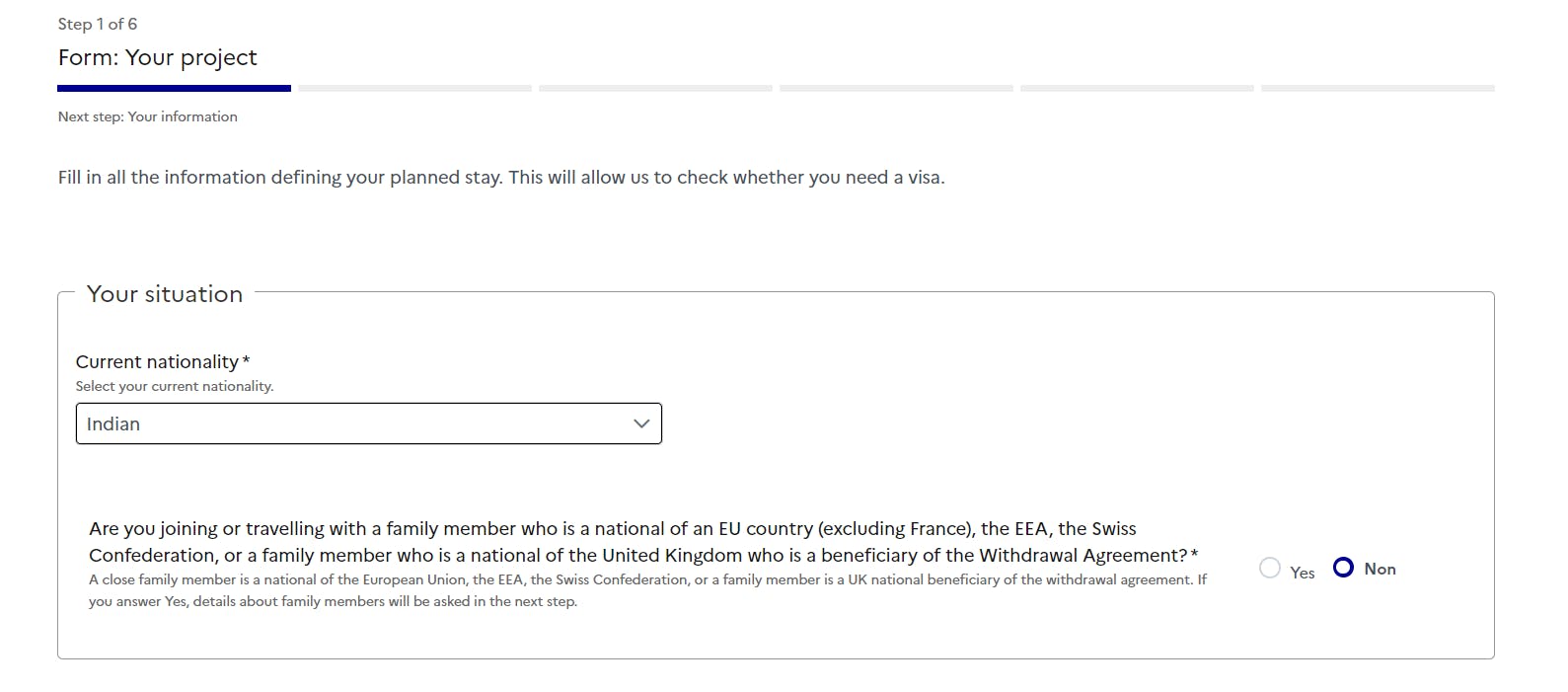 France transit visa application