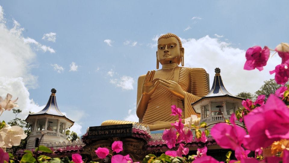 Golden Buddha statue at Dambulla