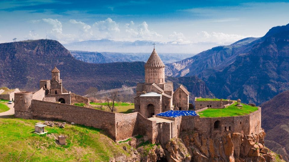 Tatev Monastery in mountains