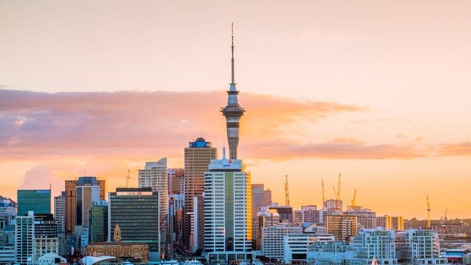 Auckland skyline with Sky Tower