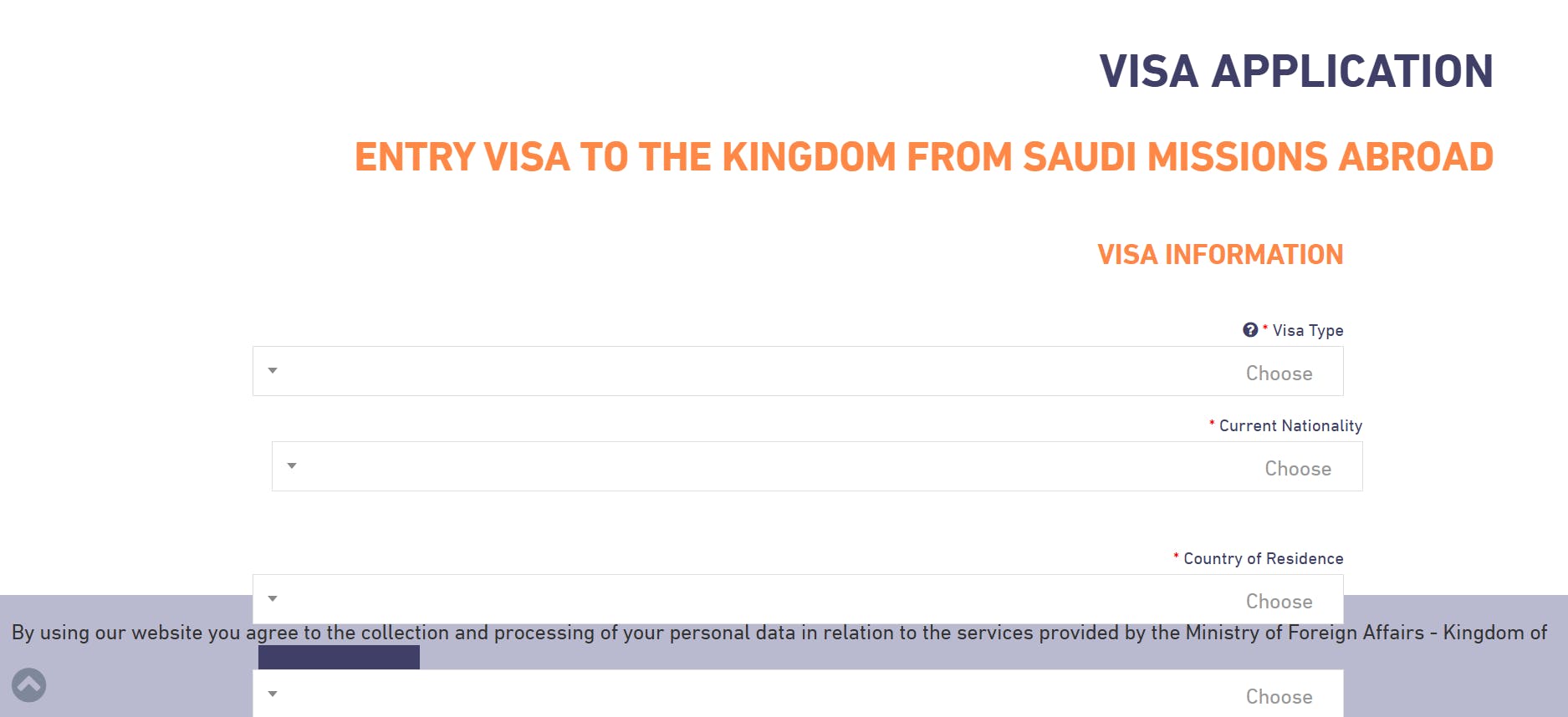 Saudi transit visa application