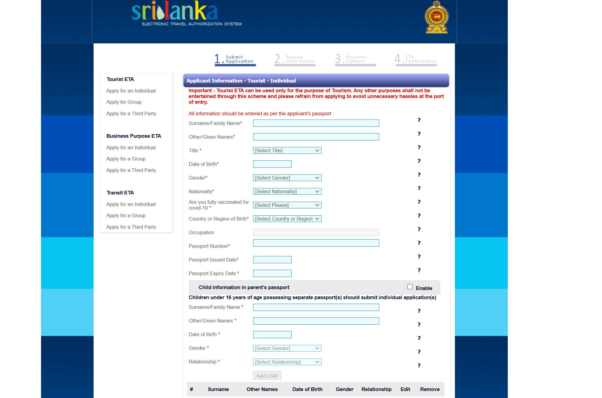 Sri lanka eta portal