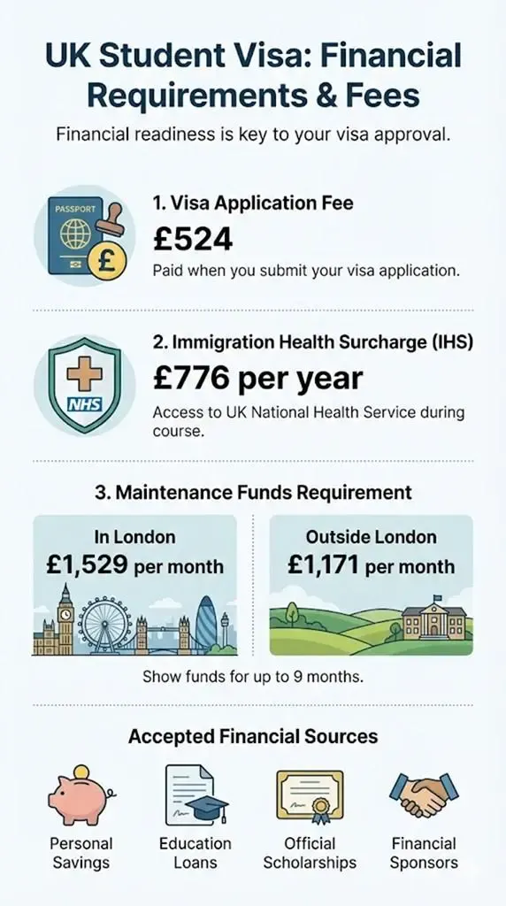 Financial Requirements and UK Student Visa Fees
