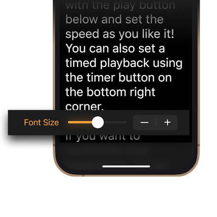 Adjust Font Size & Line Space