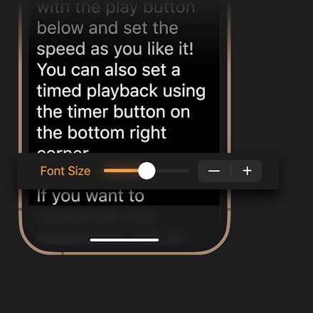 Amend Font Size & Line Spacing