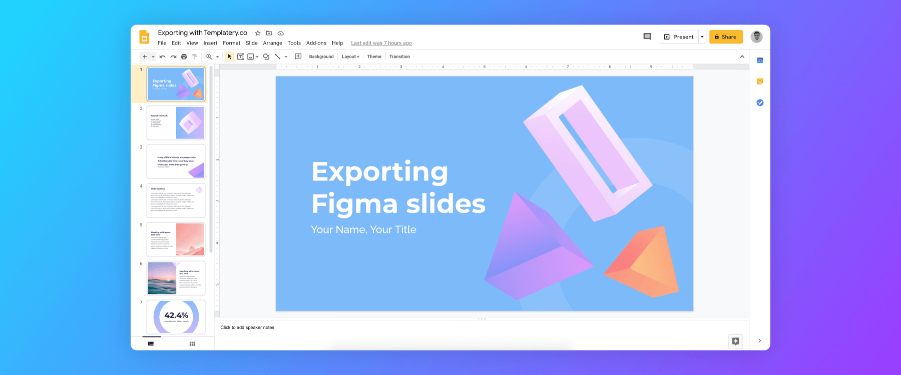 powerpoint export master slide