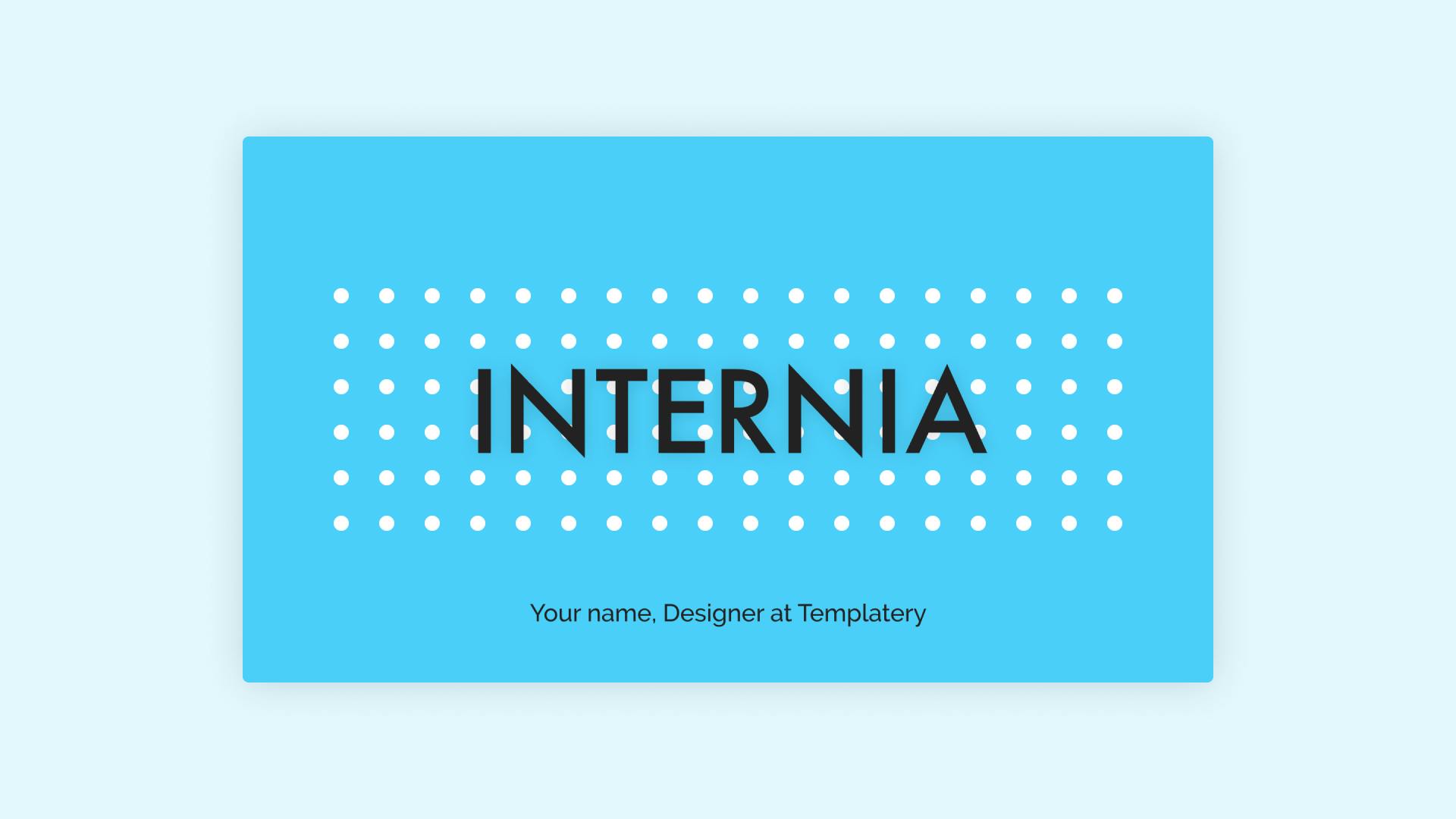 Internia Presentation Template