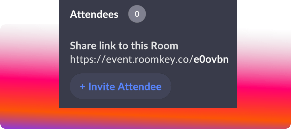 Roomkey - Share event with attendees